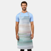 Sandy Beach Ocean Waves Sonnenuntergang Abstrakte Schürze (Getragen)