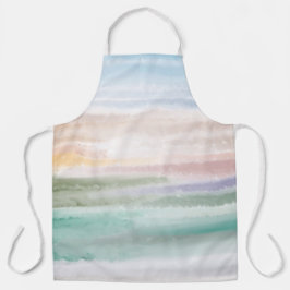 Sandy Beach Ocean Waves Sonnenuntergang Abstrakte Schürze