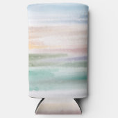 Sandy Beach Ocean Waves Sonnenuntergang Abstrakte  Selters Dosenkühler (Vorderseite)