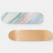 Sandy Beach Ocean Waves Sonnenuntergang Abstrakte Skateboard (Horizontal)