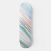 Sandy Beach Ocean Waves Sonnenuntergang Abstrakte Skateboard (Vorderseite)