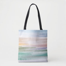 Sandy Beach Ocean Waves Sonnenuntergang Abstrakte Tasche