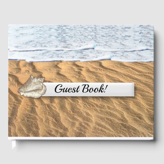 Sandy Beach Personalisiert Guest Book Gästebuch (Vorderseite)