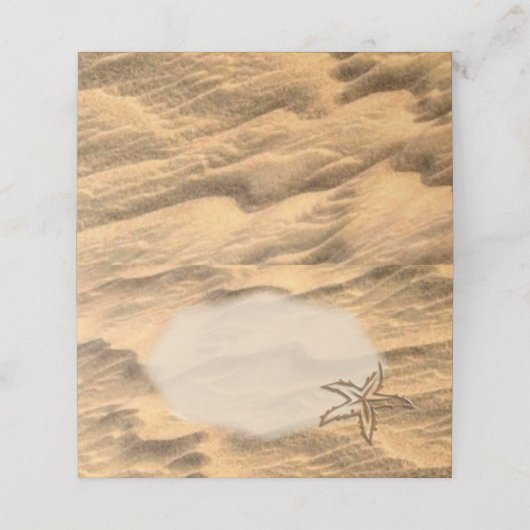 Sandy Beach Platzkarte (Außenseite Aufgefaltet)