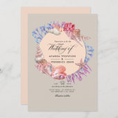 Sandy Beach QR Code UAWG Wedding Einladung (Vorne/Hinten)