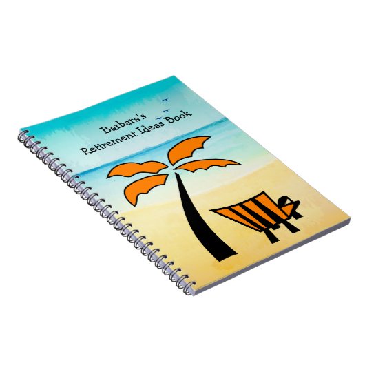 Sandy Beach Retirement Ideas Notizblock (Rechte Seite)