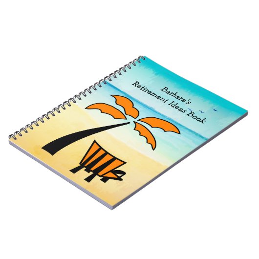 Sandy Beach Retirement Ideas Notizblock (Linke Seite)