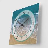 Sandy Beach Shore Ocean Waves Uhr (Winkel)