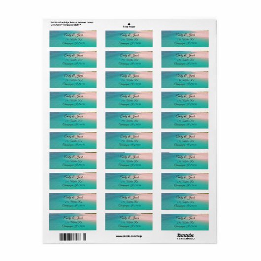 Sandy Beach Shore Rücksendeadressen-Aufkleber (Vorne)