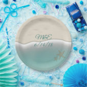 Sandy Beach Shoreline Party Papier Teller (Party)