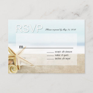 Sandy Beach Starfish Seashells UAWG RSVP Karte