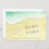 Sandy Beach Starfish Wir zogen nach Florida New Zu Ankündigung (Vorne/Hinten)