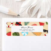 Sandy Beach Summer Fun Illustration Muster (Insitu)