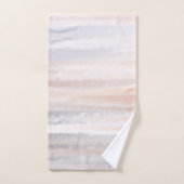 Sandy Beach Summer Tan Abstrakte Wasserfarbe Badhandtuch Set (Handtuch)