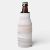 Sandy Beach Summer Tan Abstrakte Wasserfarbe Flaschenkühler (Flaschenvorderseite)