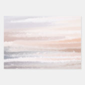 Sandy Beach Summer Tan Abstrakte Wasserfarbe Geschenkpapier Set (Vorderseite 3)