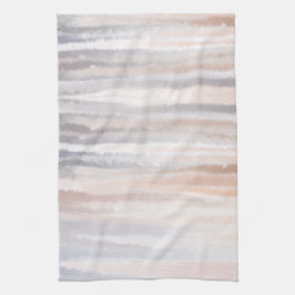 Sandy Beach Summer Tan Abstrakte Wasserfarbe Geschirrtuch