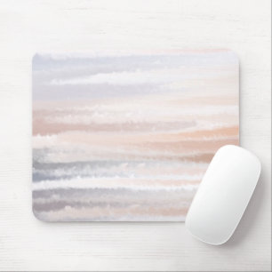 Sandy Beach Summer Tan Abstrakte Wasserfarbe Mousepad