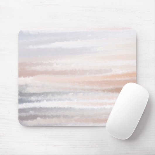 Sandy Beach Summer Tan Abstrakte Wasserfarbe Mousepad (Mit Mouse)