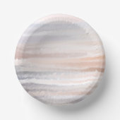 Sandy Beach Summer Tan Abstrakte Wasserfarbe Pappteller (Vorderseite)