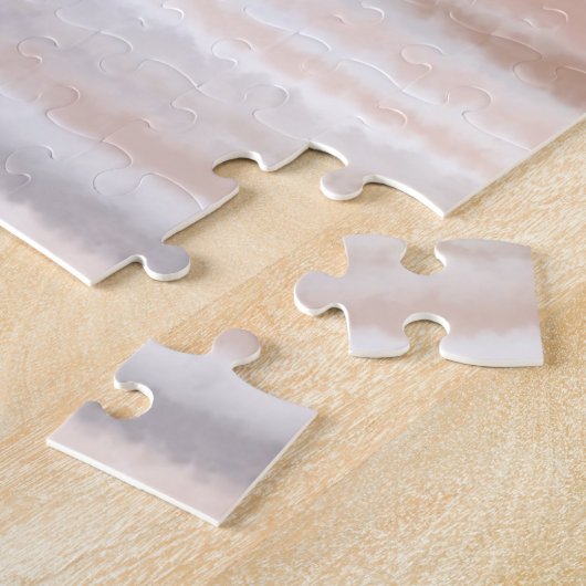 Sandy Beach Summer Tan Abstrakte Wasserfarbe Puzzle (Seite)