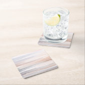 Sandy Beach Summer Tan Abstrakte Wasserfarbe Rechteckiger Pappuntersetzer (Vor Ort)