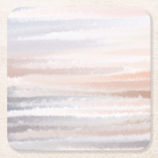 Sandy Beach Summer Tan Abstrakte Wasserfarbe Rechteckiger Pappuntersetzer (Vorderseite)