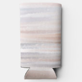 Sandy Beach Summer Tan Abstrakte Wasserfarbe Selters Dosenkühler (Rückseite)