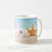 Sandy Beach Summertime Vibes Tasse! Kaffeetasse (VorderseiteRechts)