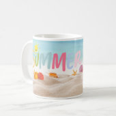 Sandy Beach Summertime Vibes Tasse! Kaffeetasse (Vorderseite Links)