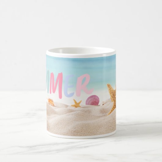 Sandy Beach Summertime Vibes Tasse! Kaffeetasse (Mittel)