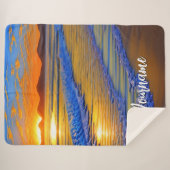 Sandy Beach Sunset Sherpadecke (Vorderseite (Horizontal))
