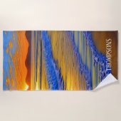 Sandy Beach Sunset Strandtuch (Vorderseite)