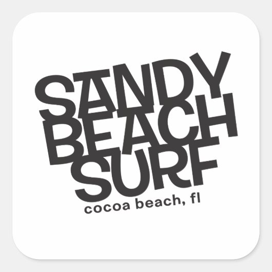 Sandy Beach Surf Classic Sticker (Vorderseite)