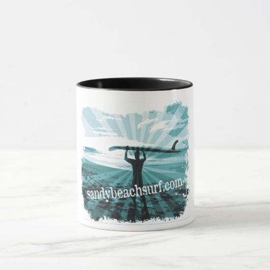 Sandy Beach Surfcoffe Tasse (Zentrum)