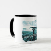 Sandy Beach Surfcoffe Tasse (Vorderseite Links)