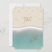 Sandy Beach Themed Foto Wedites Einladung (Rückseite)