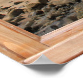 Sandy Beach und Ocean View von einem Fenster aus Poster (Ecke)