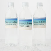 Sandy Beach Water Flasche Gastgeschenk Hochzeit Wasserflaschenetikett (Flaschen)
