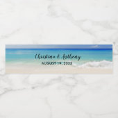 Sandy Beach Water Flasche Gastgeschenk Hochzeit Wasserflaschenetikett (Einzelnes Label)