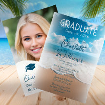 Sandy Beach Waves Graduate Foto Graduate Party