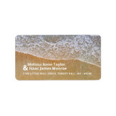 Sandy Beach Wedding Adressaufkleber (Vorne)