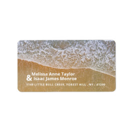Sandy Beach Wedding Adressaufkleber