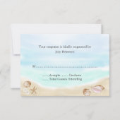 Sandy Beach Wedding RSVP Card (Vorderseite)
