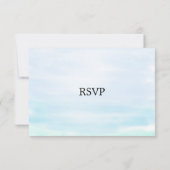 Sandy Beach Wedding RSVP Card Karte (Rückseite)