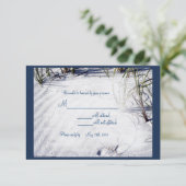 Sandy Beach Wedding UAWG02 RSVP Karte (Stehend Vorderseite)
