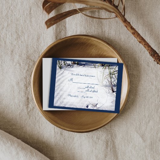 Sandy Beach Wedding UAWG02 RSVP Karte