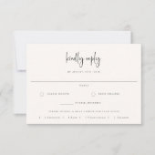 Sandy Beige Beach Wedding Meal Choice RSVP Card Einladung (Vorderseite)