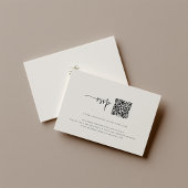 Sandy Beige Beach Wedding QR Code RSVP Karte