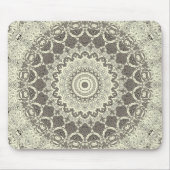 Sandy Beige Boho Beach Mandala Pattern Mousepad (Vorne)